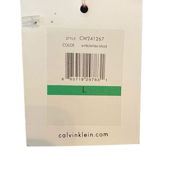 Calvin Klein Sz L NWT Black Metallic Pattern Windbreaker Raincoat Trench Coat - Picture 5 of 7